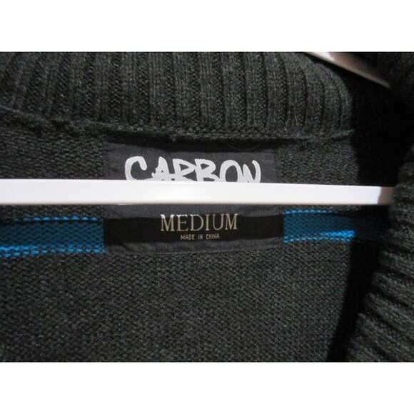 Mens Carbon Button Up Sweater Size Medium - Picture 2 of 7